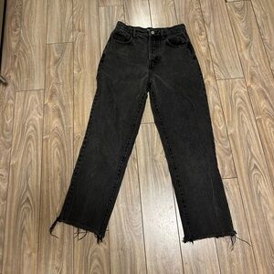Pacsun-Black high rise straight jeans